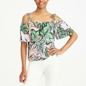 J. Crew Factory Cold Should Tie Top Floral